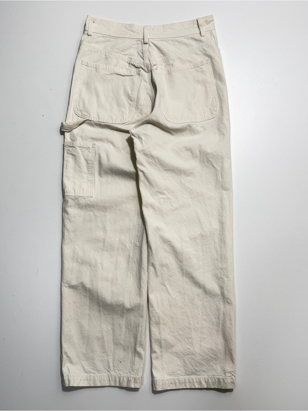 Jesse Kamm California Slim Carpenter Work Pants Womens US6 W29 Cream White